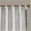 INK+IVY Mila Cotton Printed Window Curtain Panel with Lining in Navy
