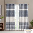 INK+IVY Mila Cotton Printed Window Curtain Panel with Lining in Navy
