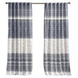 INK+IVY Mila Cotton Printed Window Curtain Panel with Lining in Navy