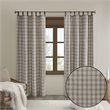 Madison Park Anaheim Polyester Tab Top Panel with Fleece Lining in Brown