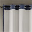 SunSmart Bentley Polyester Ogee Knitted Jacquard Total Blackout Panel in Navy