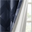 SunSmart Bentley Polyester Ogee Knitted Jacquard Total Blackout Panel in Navy