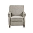 Madison Park Julian Polyester Fabric and Solid Wood Push Back Recliner in Beige