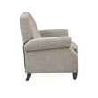 Madison Park Julian Polyester Fabric and Solid Wood Push Back Recliner in Beige