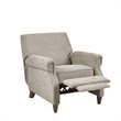 Madison Park Julian Polyester Fabric and Solid Wood Push Back Recliner in Beige