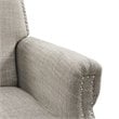 Madison Park Julian Polyester Fabric and Solid Wood Push Back Recliner in Beige
