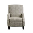 Madison Park Hoffman Polyester Fabric and Solid Wood Push Back Recliner in Beige