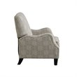 Madison Park Hoffman Polyester Fabric and Solid Wood Push Back Recliner in Beige