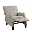 Madison Park Hoffman Polyester Fabric and Solid Wood Push Back Recliner in Beige