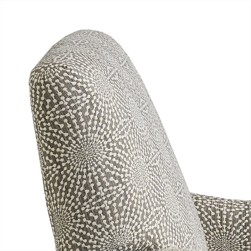 Madison Park Hoffman Polyester Fabric and Solid Wood Push Back Recliner in Beige