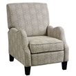 Madison Park Hoffman Polyester Fabric and Solid Wood Push Back Recliner in Beige