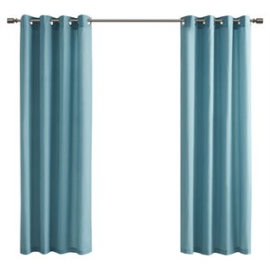 madison park pacifica polyester outdoor panel with 3m scotchgard in aqua blue