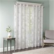 Madison Park Leilani Polyester Fabric Palm Leaf Burnout Window Sheer in White