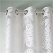 Madison Park Leilani Polyester Fabric Palm Leaf Burnout Window Sheer in White