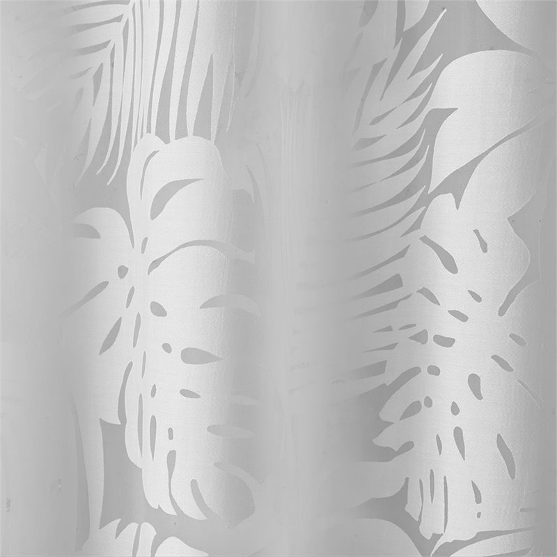 Madison Park Leilani Polyester Fabric Palm Leaf Burnout Window Sheer in White