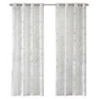 Madison Park Leilani Polyester Fabric Palm Leaf Burnout Window Sheer in White