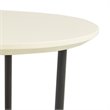 Madison Park Beaumont Oval MDF Wood and Metal End Table in White/Black