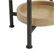 Madison Park Beaumont Oval MDF Wood and Metal End Table in White/Black