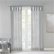 Madison Park Ceres Polyester Fabric Twisted Voile Window Pair in Light Gray