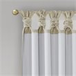Madison Park Emilia Polyester Faux Silk Twisted Tab Panel in Champagne Gold