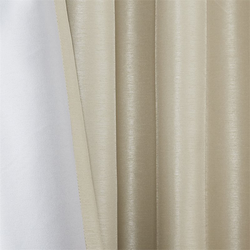 Madison Park Emilia Polyester Faux Silk Twisted Tab Panel in Champagne Gold