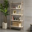 Madison Park Parker Mid-Century Solid Wood Bookcase in Off White/Natural