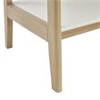 Madison Park Parker Mid-Century Solid Wood Bookcase in Off White/Natural