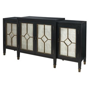 madison park lyle manufactured wood and solid wood buffet in black/gold