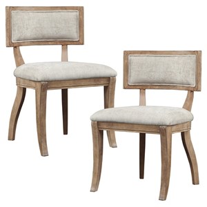 Madison Park Signature Marie 18.5&quot Solid Wood Dining Chair in Beige (2PC)