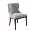 Madison Park Signature Hutton Wood and Fabric Dining Chair in Gray (Set of 2)