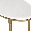 Madison Park Signature Bordeaux Metal and Marble End Table in White/Gold