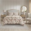 Madison Park Signature Victoria Rubber wood Metal Bedside Table in Light Natural