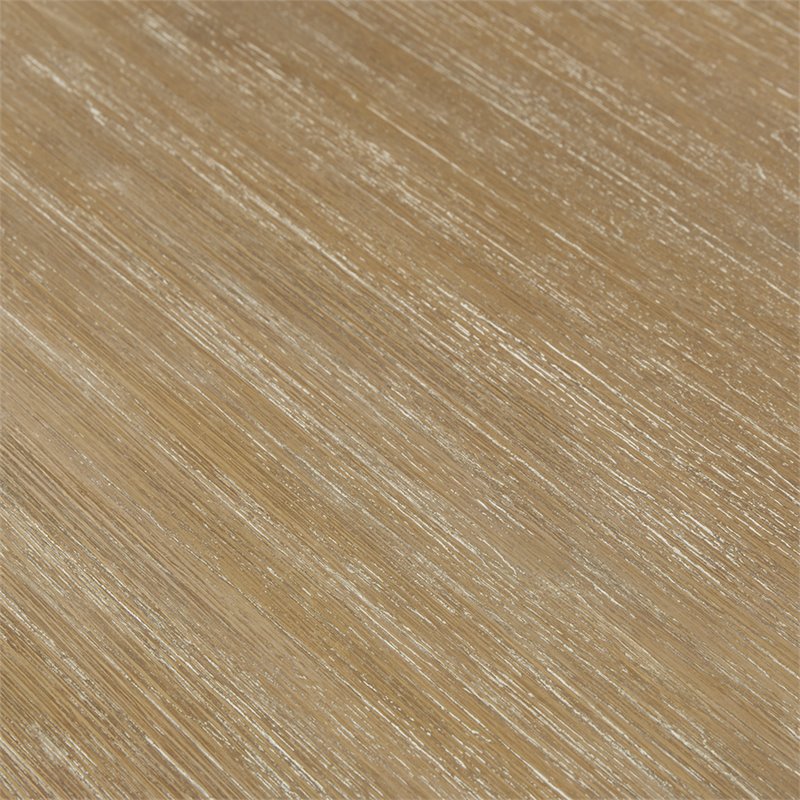 Madison Park Signature Victoria Rubber wood Metal Bedside Table in Light Natural