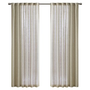 madison park kane polyester fabric texture woven window panel in wheat