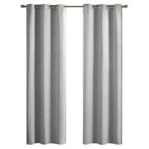 sunsmart taren 100 percent polyester fabric solid thermal panel pair in gray