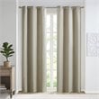 SunSmart Taren 100 Percent Polyester Fabric Solid Thermal Panel Pair in Beige