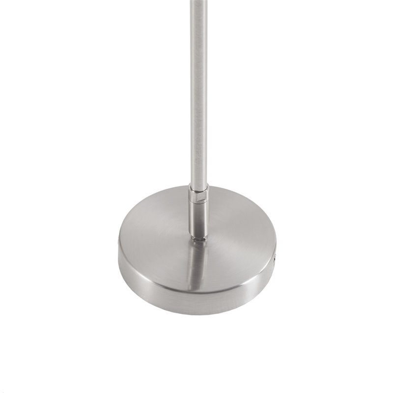 INK+IVY Pacific Modern Metal and Fabric Pendant in Plated Silver/White