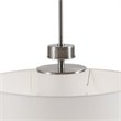 INK+IVY Pacific Modern Metal and Fabric Pendant in Plated Silver/White