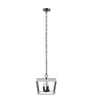 INK+IVY Adele 3-Light Modern Metal Pendant in Black/White Finish