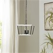 INK+IVY Adele 3-Light Modern Metal Pendant in Black/White Finish