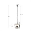 INK+IVY Adele 3-Light Modern Metal Pendant in Black/White Finish