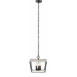 INK+IVY Adele 3-Light Modern Metal Pendant in Black/White Finish