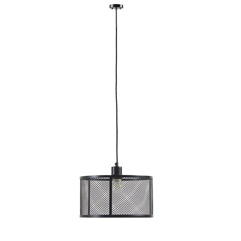 INK+IVY Jaxson Single Light Modern Metal Pendant in Black Finish