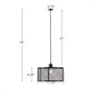 INK+IVY Jaxson Single Light Modern Metal Pendant in Black Finish