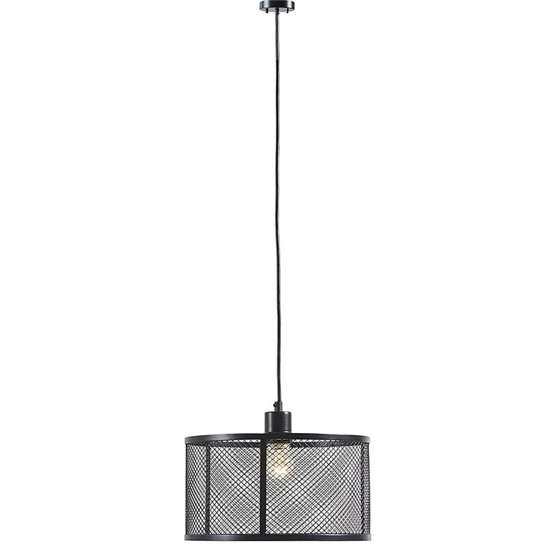 INK+IVY Jaxson Single Light Modern Metal Pendant in Black Finish