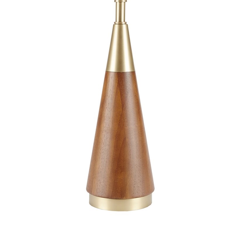 INK+IVY Modern Rubber Wood and Metal Table Lamp in Espresso/Gold