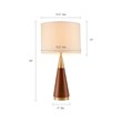 INK+IVY Modern Rubber Wood and Metal Table Lamp in Espresso/Gold