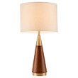 INK+IVY Modern Rubber Wood and Metal Table Lamp in Espresso/Gold