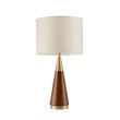 INK+IVY Modern Rubber Wood and Metal Table Lamp in Espresso/Gold