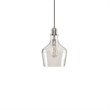 Hampton Hill Auburn 1-Light Transitional Metal and Glass Pendant in Silver